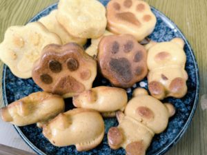うまく焼けたら、なんかめっちゃ可愛い。テンションあがる。　